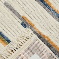 Soft Harmony Multi Halı - Beyaz / Renkli - 80x150 cm