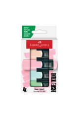 Faber Castell Mini Textliner, 4x Pastel