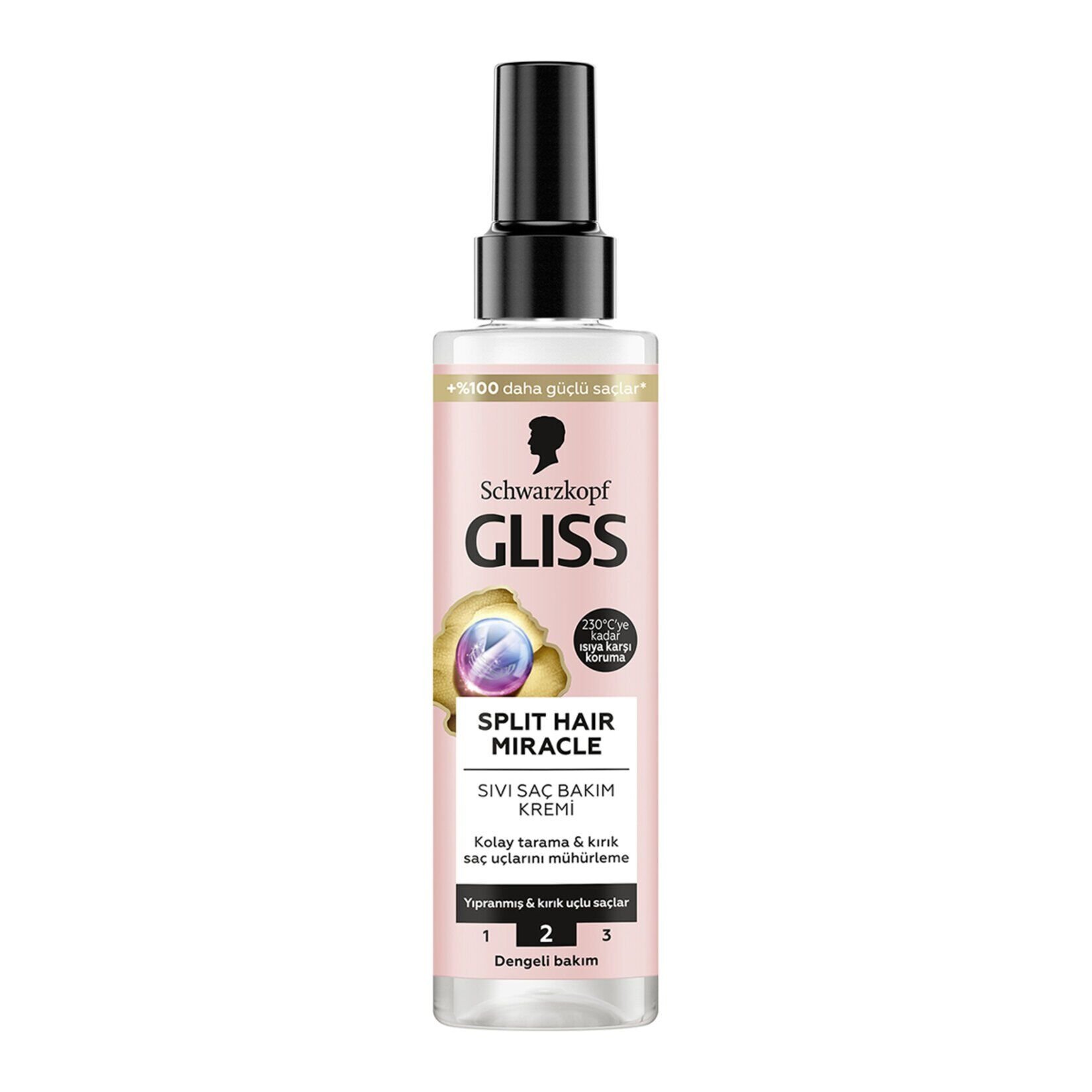 Gliss Split Hair Miracle Kırık Uçları Mühürleyen Sıvı Saç Bakım Kremi - İyonik Kompleks ve Üzüm Çekirdeği Yağı ile 200 ml