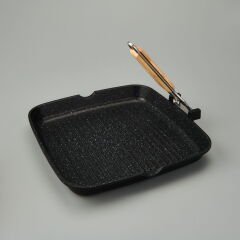 Döküm Grill Tava - Gri - 28x28 cm