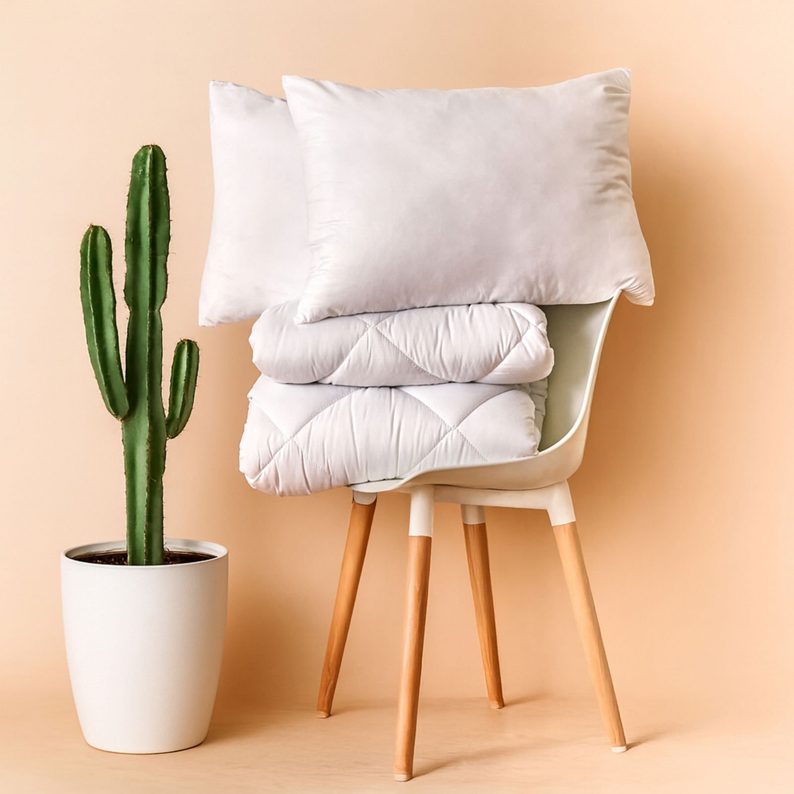 Soft Noir Çift Kişilik Microfiber Yastık ve Yorgan Seti - Beyaz