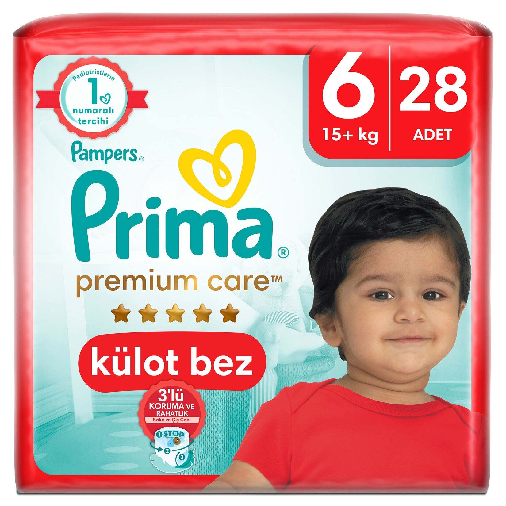 Prima Külot Bebek Bezi Premium Care 6 Numara 28'li 15+ kg