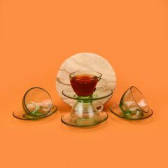 Aware 4'lü Cam Fincan Takımı - Şeffaf