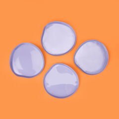 Kitchen İstanbul Dik Kenarlı 4'lü Pasta Seti – Mor / Yeşil - 21 cm