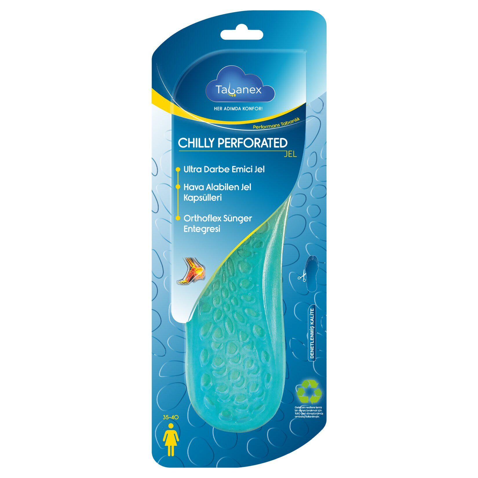 Tabanex Chılly Perforated Ayakkabı Tabanı Kadın
