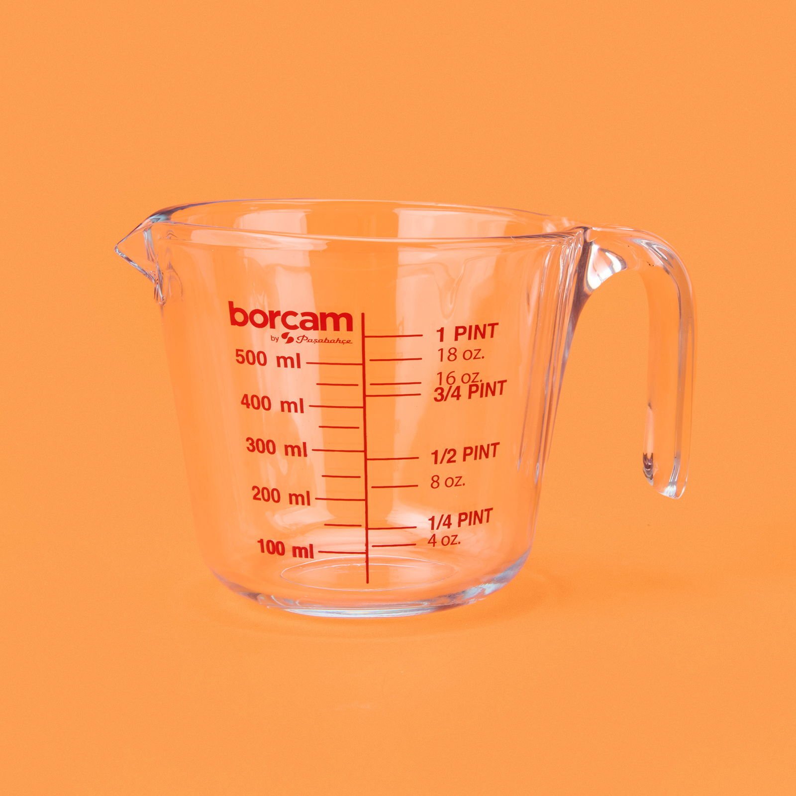 Borcam Ölçü Kabı - Şeffaf - 500 ml