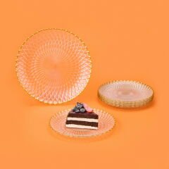 Kitchen Zelazo 7 Parça Pasta Seti - Şeffaf / Altın