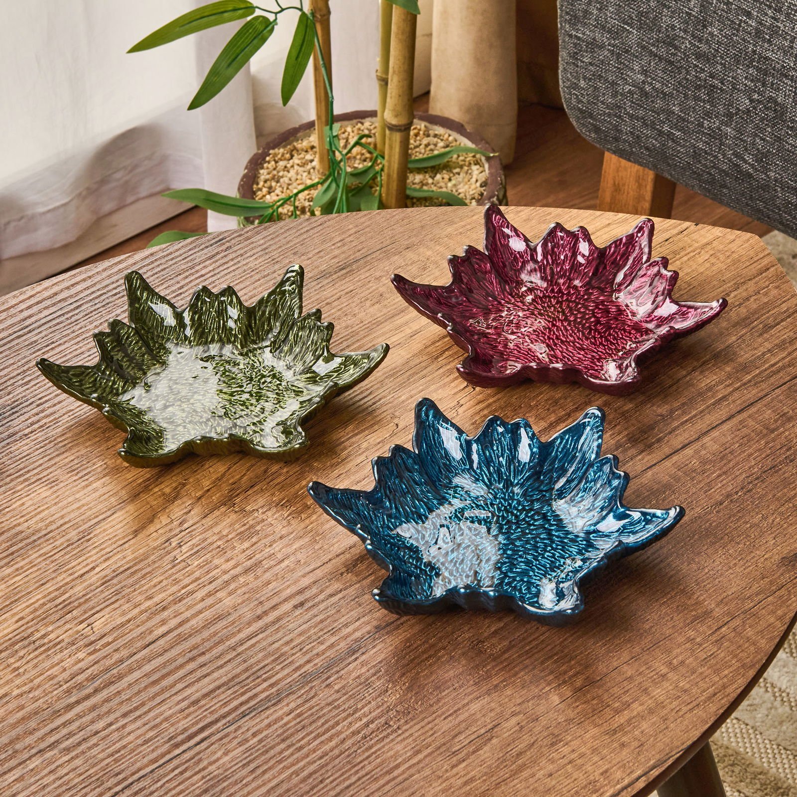 Kitchen Armoni 3'lü Çerezlik Seti - Renkli - 15 cm