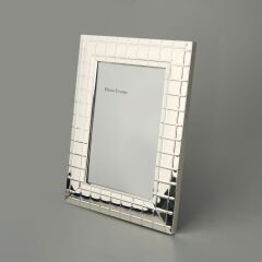 Metal Çizgili Fotoğraf Çerçevesi - Silver - 10x15 cm