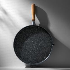 Alüminyum Döküm Gözleme Tavası - Siyah - 36 cm