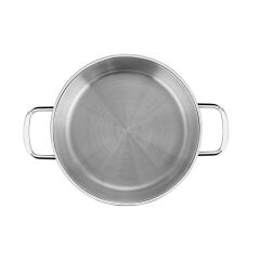 Silver Çelik İtalyan Kapaksız Omlet Sahanı - Gri - 20 cm