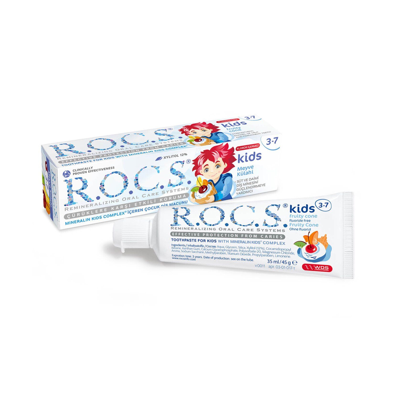 Rocs Kids 3-7 Yaş Florürsüz Diş Macunu 35 Ml / 45 G