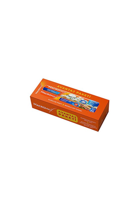 Macromax İkili Avantaj Paketi Set (Orta Boy 75Li Buzdolabı Poşeti + Çöp Torbası Büzgülü Yasemin Kokulu 10 lu)