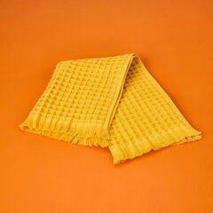 Soft Waffle Mutfak Havlusu - Hardal - 30x45 cm