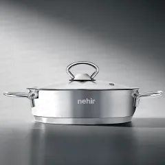 Silver Paslanmaz Çelik Sahan Seti - Gri - 18 cm + 20 cm