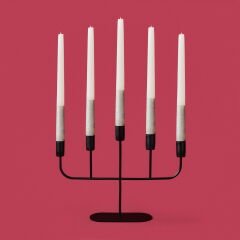Deco Lucetta Şamdan - Siyah - 23 cm