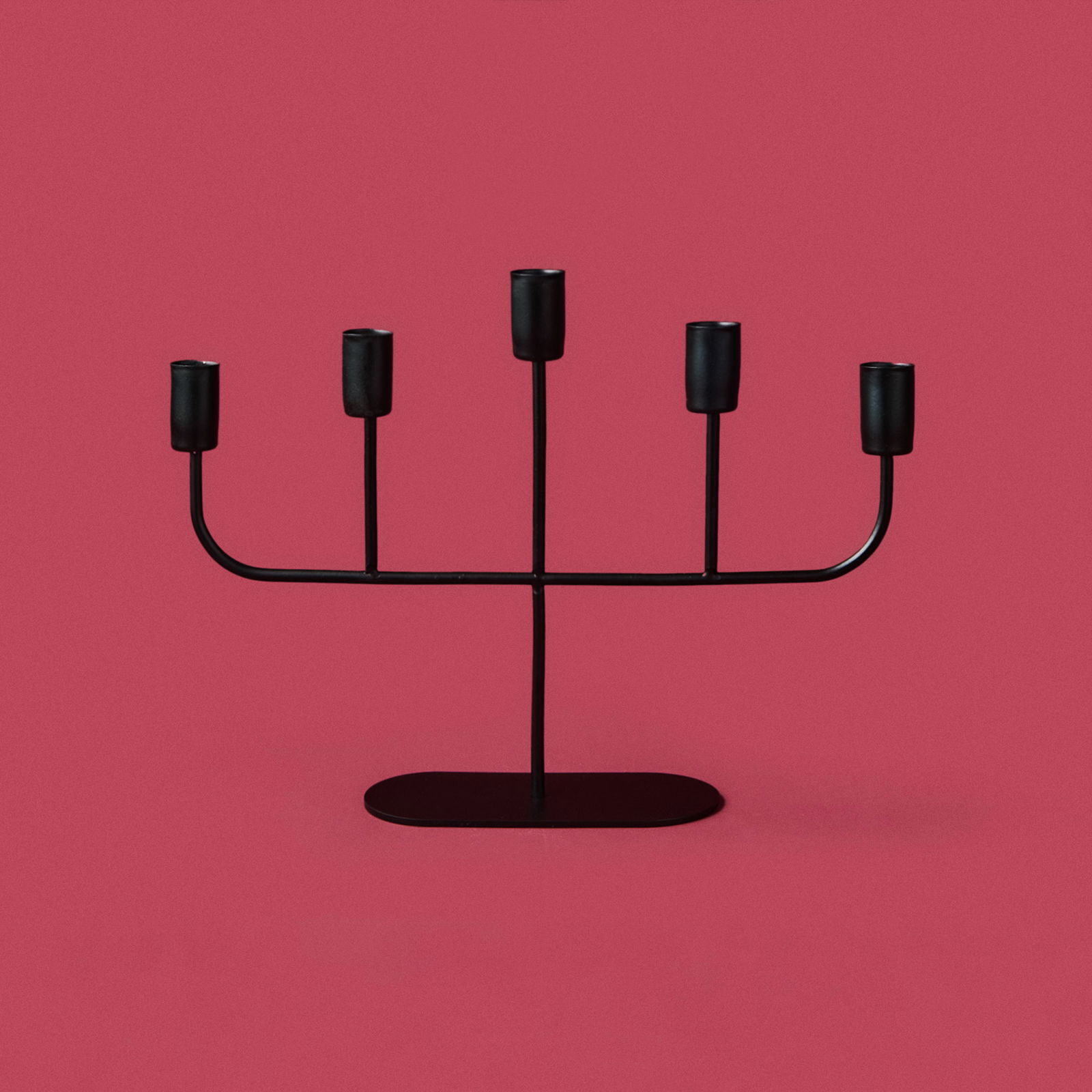 Deco Lucetta Şamdan - Siyah - 23 cm