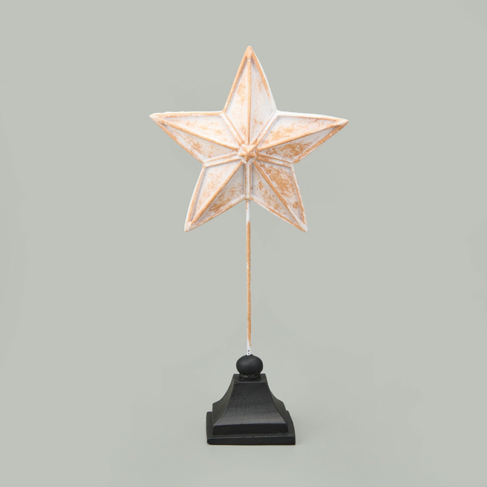Deco Star Dekor - Beyaz / Gold - 33 cm