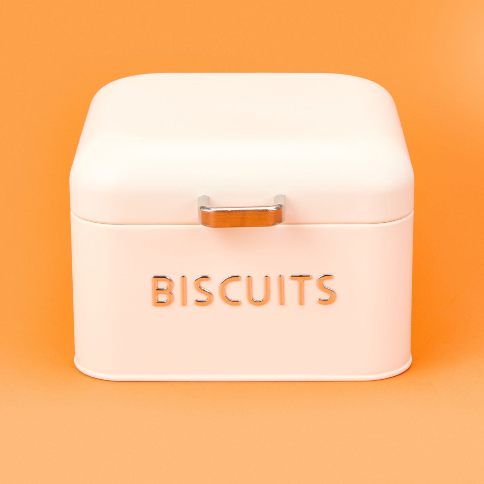 Galvaniz Bisküvi Kutusu - Krem - 3,5 lt