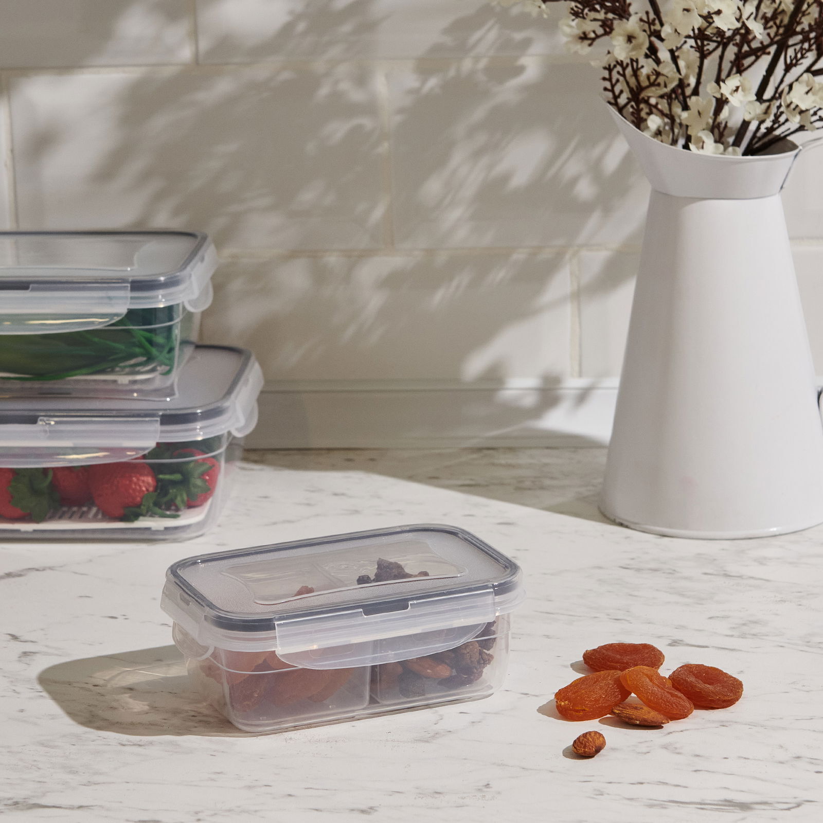 Fresh Box Dikdörtgen Bölmeli Saklama Kabı - 400 ml