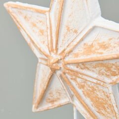 Deco Star Dekor - Beyaz / Gold - 33 cm