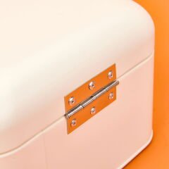 Galvaniz Bisküvi Kutusu - Krem - 3,5 lt