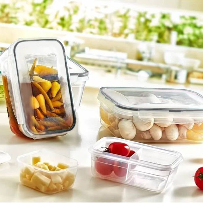 Fresh Box Dikdörtgen 3'lü Saklama Kabı - 400 ml + 800 ml + 1,4 lt