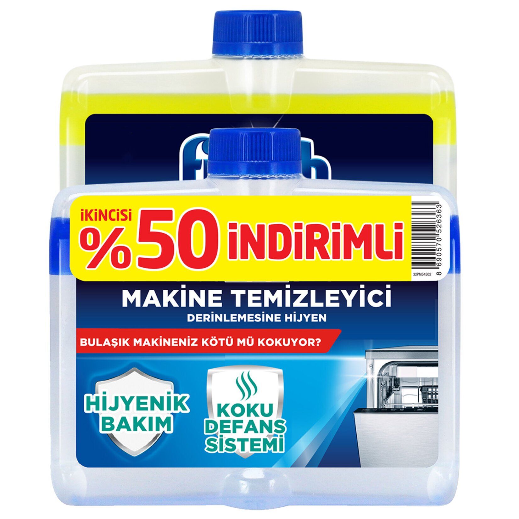 Finish Bulaşık Makinesi Temizleyici Sıvı 2X250 Ml