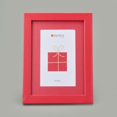 Deco Ahşap Çerçeve - Kırmızı - 13x18 cm