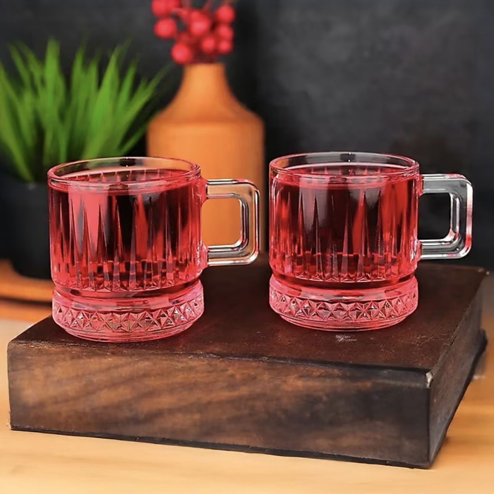 Elysia 2'li Cam Kupa - Şeffaf - 195 ml