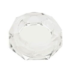 Deco Kristal Yuvarlak Küllük - Şeffaf - 10 cm