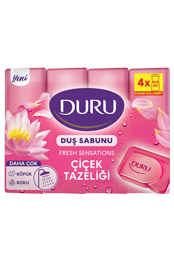 Duru Duş Sabunu Fresh Çiçek Tazeliği 4x150 g