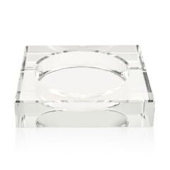 Deco Kristal Kare Küllük - Şeffaf - 10 cm