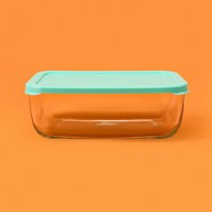 Snow Box Saklama Kabı - Şeffaf / Yeşil - 1,2 lt