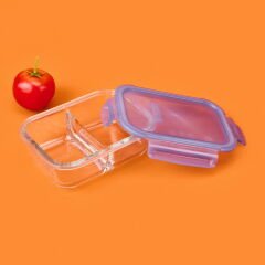 LockieLock Saklama Kabı - Şeffaf / Mavi - 600 ml