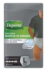 Depend Emici Külot Büyük Boy Erkek 8'li