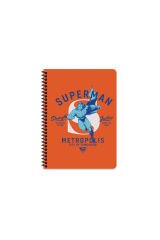 Superman 16,5*22,5 80 Yaprak Kareli Karton Kapak Defter