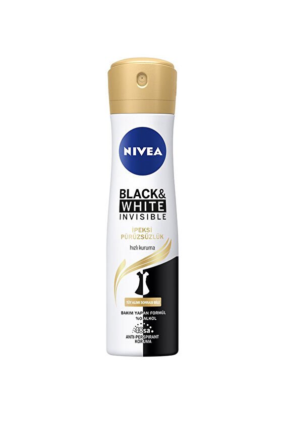 Nivea Deodorant Invisible BlackWhite İpeksi Pürüzsüzlük 150 ml