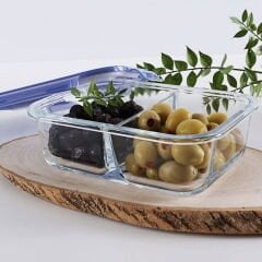 LockieLock Saklama Kabı - Şeffaf / Mavi - 1010 ml