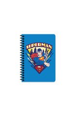 Superman A6 80 Yaprak Çizgili Spiralli Bloknot
