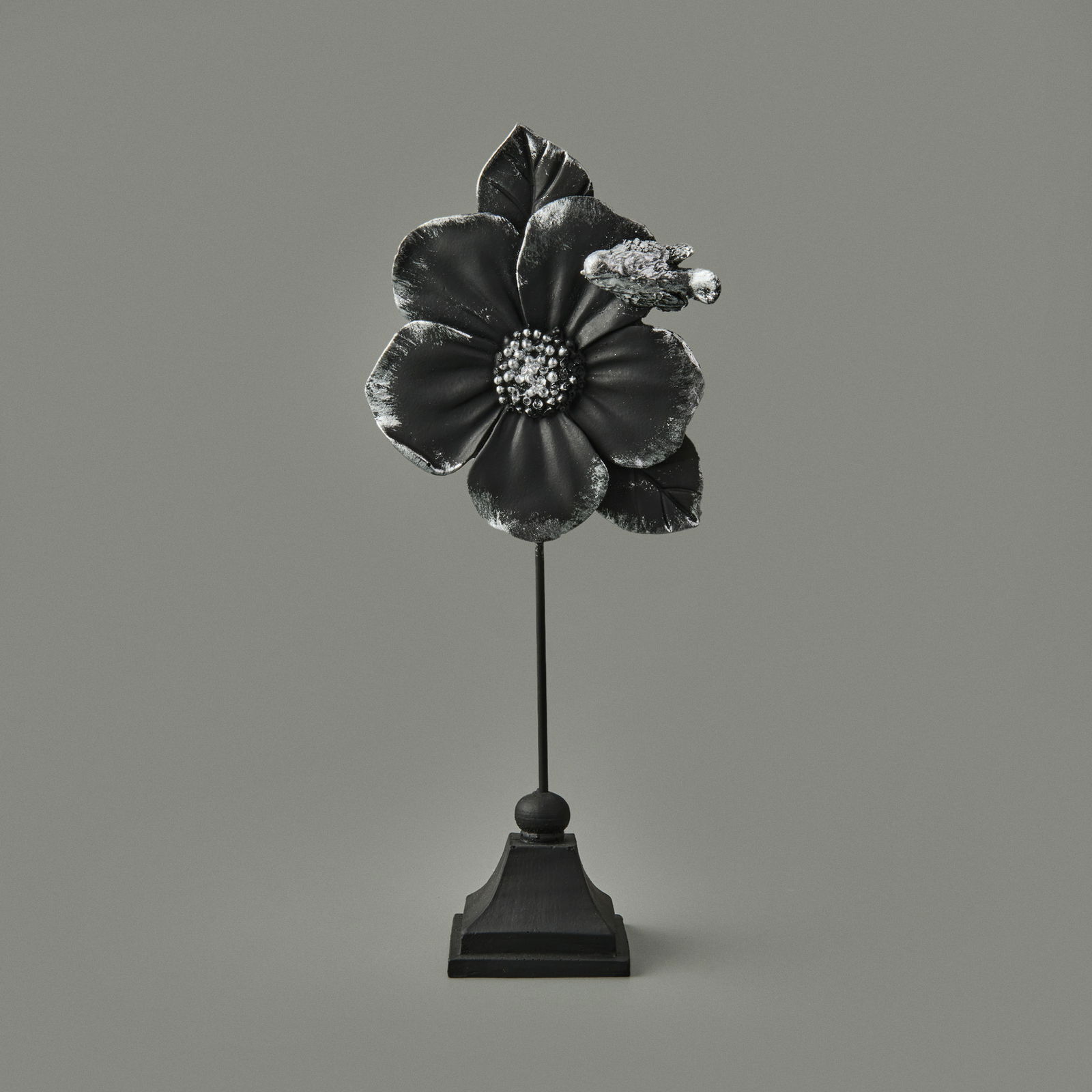 Deco Fiore Dekor - Siyah / Gümüş - 32 cm