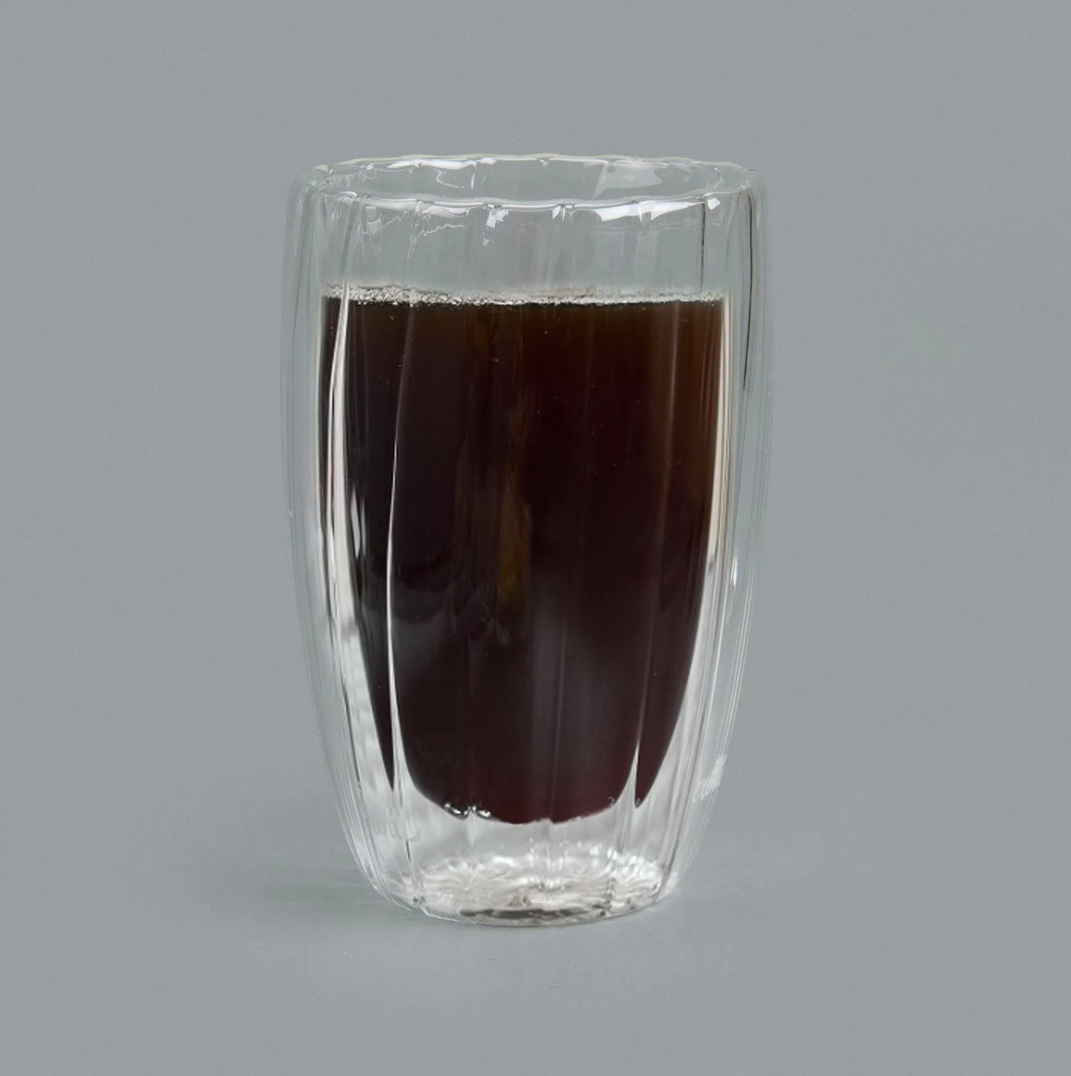 Stripe Çift Cidarlı Bardak - Şeffaf - 450 ml