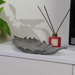 Deco Moena Dekoratif Tabak - Gümüş - 44x19 cm