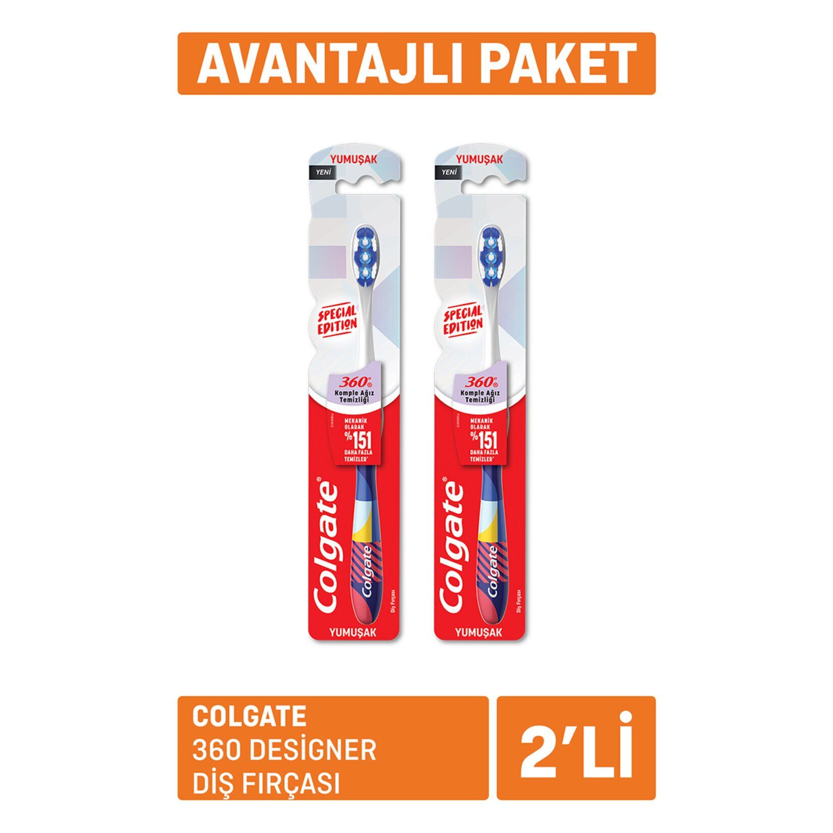 Colgate 360 Designer Diş Fırçası x 2