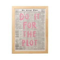 Deco Do It For The Plot Duvar Panosu - Pembe / Siyah - 50x70 cm