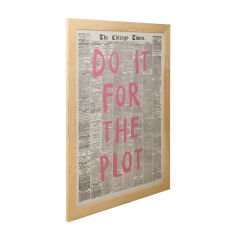 Deco Do It For The Plot Duvar Panosu - Pembe / Siyah - 50x70 cm
