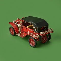 Home Dekoratif Metal Araba - Kırmızı - 24x12 cm