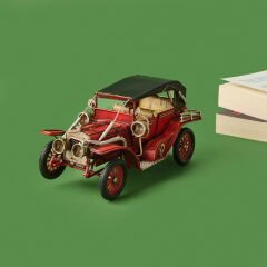 Home Dekoratif Metal Araba - Kırmızı - 24x12 cm