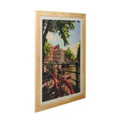 Deco Amsterdam Houses Tablo - Renkli - 50x70 cm