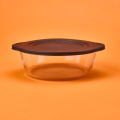 Kapaklı Borcam - Şeffaf / Siyah - 2,2 lt